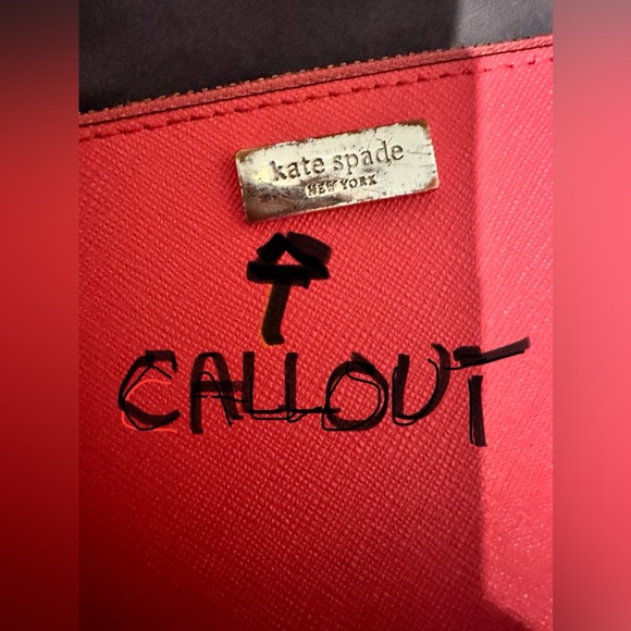 Kate Spade New York wristlet wallet pink/coral color - Picture 4 of 6